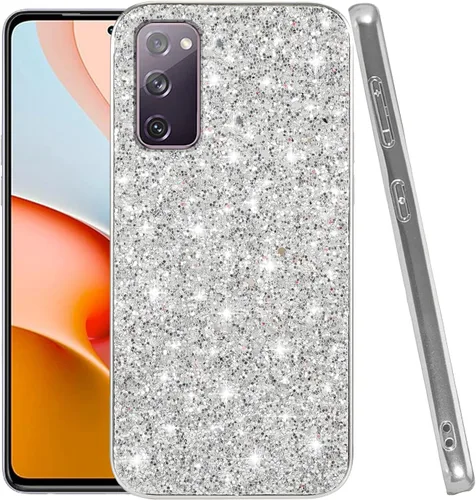 Vista 9 de Funda compatible con Samsung S20 FE con purpurina a prueba de golpes, para Samsung Galaxy S20 FE, funda protectora delgada de TPU suave