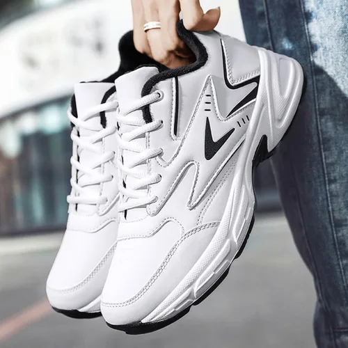 Vista 5 de YEFDG Tenis para hombre tenis, atletismo, entrenamiento cruzado, zapatos anchos de pickleball zapatos de cancha para hombre