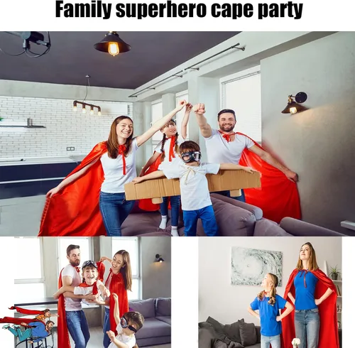 Vista 7 de Capas y máscaras de superhéroe para adultos, capas de vampiro de Halloween, capas de superhéroe, disfraz de superhéroe