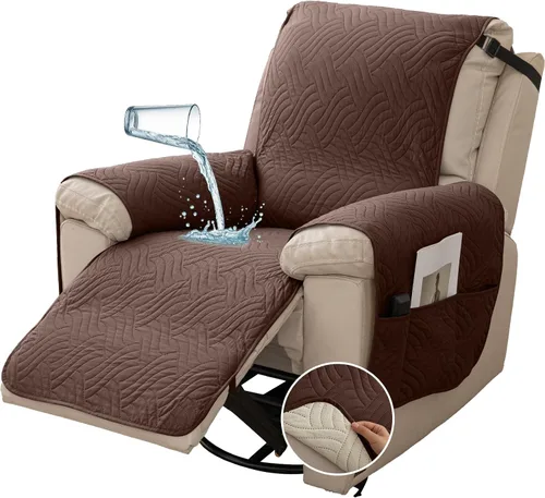 Vista 12 de Deep Dream Fundas impermeables para silla reclinable, funda antideslizante para sofá reclinable, protector de muebles para niños perezosos, funda