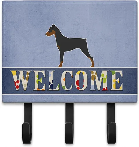 Vista 36 de Caroline's Treasures Afghan Hound - Gancho de pared de bienvenida, triple, multicolor Afghan Hound Welcome artwork on ceramic tile with three