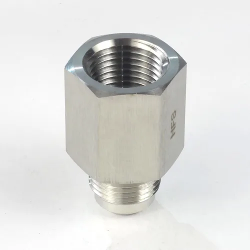 Vista 3 de HFS (R) 1/2" hembra NPT a 1/2" macho SAE tubería adaptador reductor acero inoxidable 304
