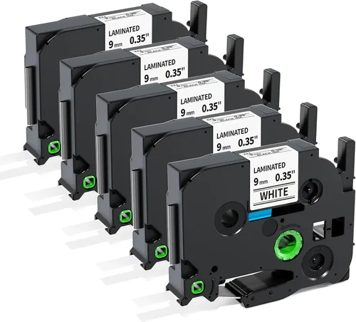 Vista 10 de MarkDomain Cinta de etiquetas de repuesto compatible para Brother P Touch TZe Tz 0.472 in 0.47 pulgadas