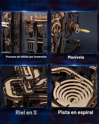 Vista 4 de RoWood Rompecabezas 3D para adultos, kits de modelo de carrera de mármol para adultos para construir, rompecabezas de madera, regalos de cumpleaños