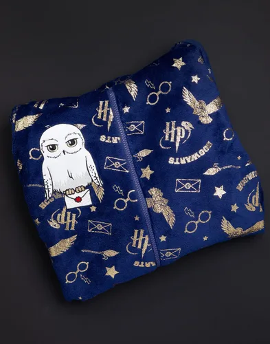 Vista 5 de Harry Potter Mameluco de erizo Hogwarts para niñas y niños, todo en uno, Azul Patchwork