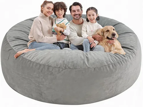 Vista 38 de Silla de Puf de 2 pies, Sillas de Puf Cómodas con Relleno de Espuma Viscoelástica, Sofá de Puf Esponjoso con Cubierta de Terciopelo Holandés, Sillas