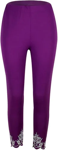 Vista 4 de Aniywn Pantalones de yoga para mujer, talla grande, ajustados, estampados, elásticos, casuales, para entrenamiento, correr, fitness, leggings