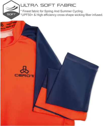Vista 3 de CEROTIPOLAR Club Fit UPF50+ - Camiseta de ciclismo ligera de manga larga para hombre, camisas de ciclismo que absorben la humedad, secado rápido