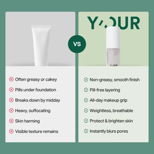 Vista 6 de Y'OUR Imprimación minimizadora de poros, uso durante todo el día y control de aceite, difumina los poros e ilumina la piel para un acabado