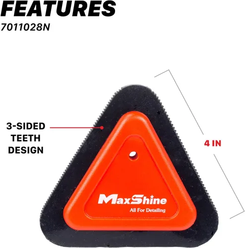 Vista 2 de Maxshine Mini herramienta universal para eliminar el pelo de mascotas, cepillo de dientes de 3 lados para interior del automóvil, alfombras, perros