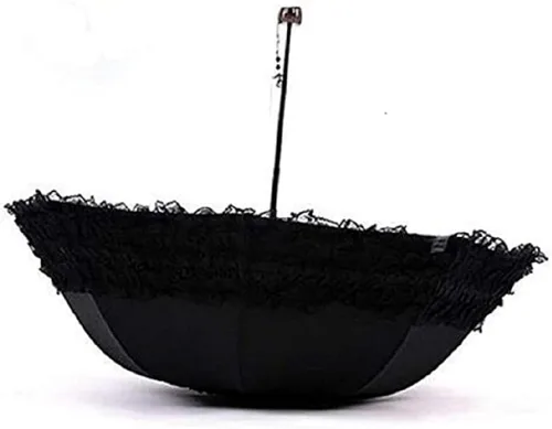 Vista 3 de zmgmsmh Foldable Lace Parasol Travel sun rain Umbrella Compact anti UV Resistance Princess Umbrella Sun Umbrella for Women Girls