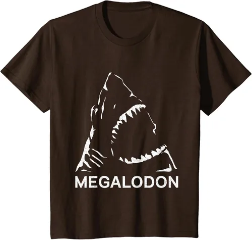 Vista 6 de Camiseta de paleontólogo prehistórico de tiburón gigante Megalodon, Negro