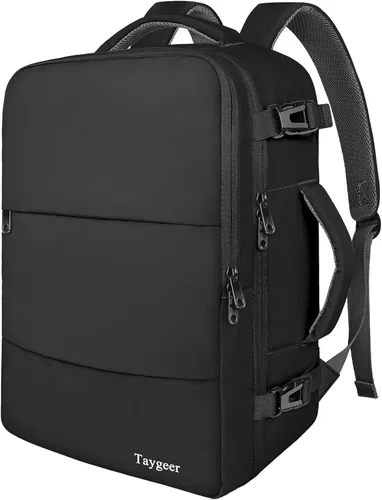 Vista 34 de Taygeer - Mochila de viaje para mujeres, mochila de cabina con puerto de carga USB y bolsa para zapatos, mochila TSA para laptop de 15.6 pulgadas