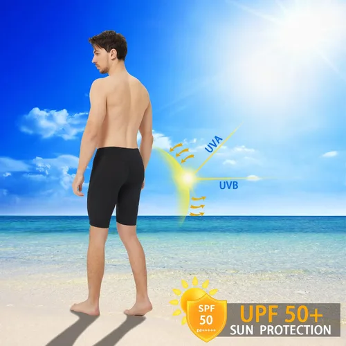 Vista 3 de Fiteng Bañadores de natación para hombre - Trajes de baño de resistencia para entrenamiento deportivo de competición de competición Tallas 32-42