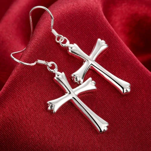 Vista 5 de Aretes de árbol de la vida, joyería de moda, chapado en plata de ley, colgantes de árbol, aretes colgantes colgantes para mujeres y niñas, Metal