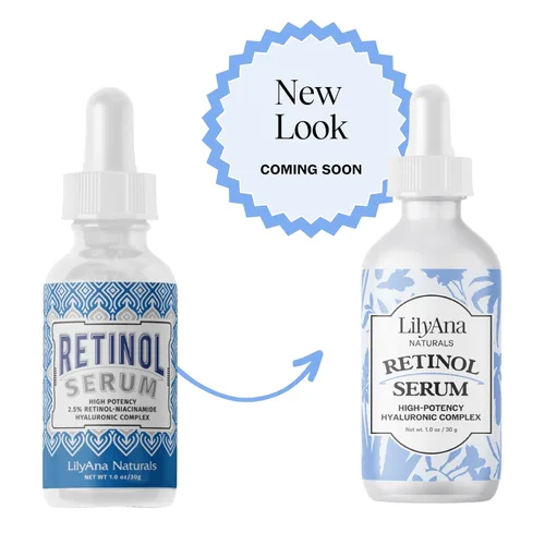 Vista 9 de LilyAna Naturals Suero de retinol, fabricado en Estados Unidos, suero facial antienvejecimiento con ácido hialurónico y vitamina E, reduce