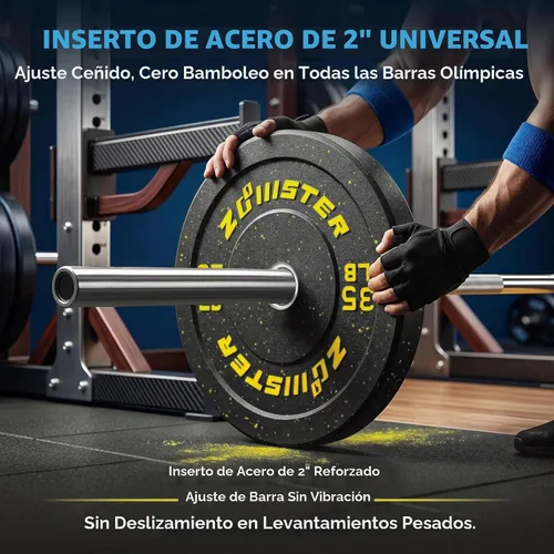Vista 4 de 2-Inch Bumper Plate, Olympic Weight Plate HIGH BOUNCE