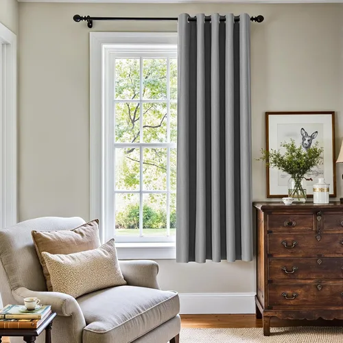 Vista 325 de [Usado] jinchan - Cortina de piedra blanca de 96 pulgadas de largo con filtro de luz para sala de estar, cortina de piedra blanca de un panel