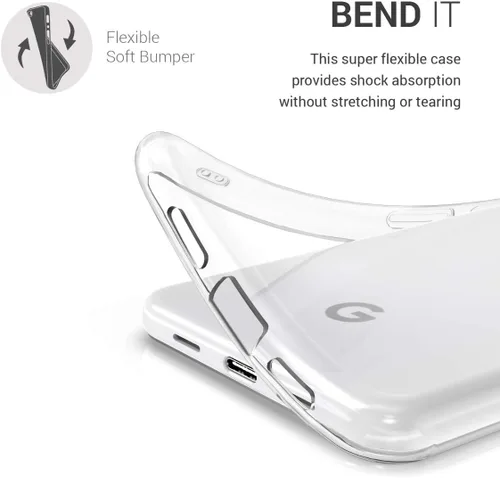 Vista 2 de kwmobile Funda compatible con Google Pixel 3a - Funda transparente suave delgada y flexible TPU Funda protectora para teléfono - Transparente