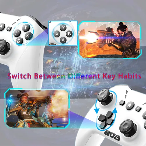 Vista 4 de Bluetooth Controller for iPhoneMobile PhoneSwitchMaciPadAndroidLaptop, Wireless Pro Game Controller for Apple Arcade MFI Games, Remote Gamepad