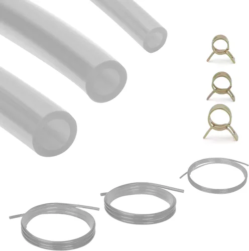 Vista 7 de Kit de línea de combustible de TPU premium, 3 tamaños (3 mm ID/5 mm OD, 5 mm ID/8 mm OD, 6 mm ID/9 mm OD), 2 m cada uno, con 12 abrazaderas