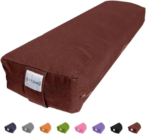 Vista 10 de Sol Living Almohada de yoga rectangular para meditación, accesorios de meditación de algodón, almohada de meditación restaurativa de yoga, almohada