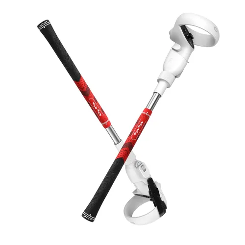 Vista 7 de 2PCS Golf Club Adapter Handle Attachment for Oculus Quest 2 Right and Left Compatible with Meta Quest 2 VR Golf Grip Extension Accessories