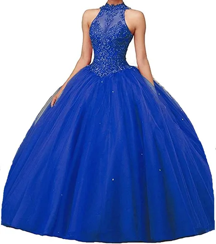 Vista 14 de QXMYOO Vestido de Gala de Quinceañera Sweet 16 Fiesta de Graduación Vestido de Princesa para Adolescentes Negro (Style1-Black)