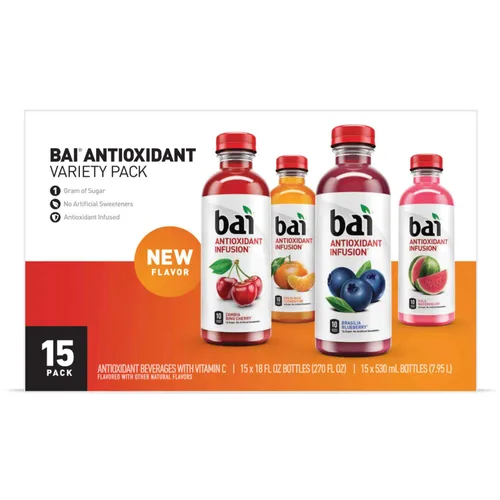 Vista 20 de Bai Coco Volcanic - Paquete variado de bebidas antioxidantes (paquete de 1) 18 onzas líquidas, 270 onzas líquidas