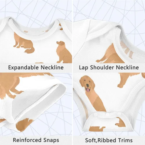 Vista 3 de vvfelixl Bodies para bebé niña negro Pug blanco manga corta algodón ropa de bebé para niñas 0-24 meses