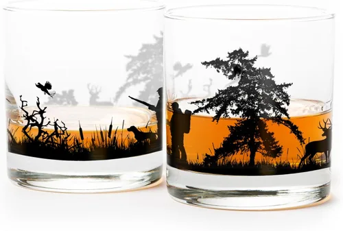 Vista 12 de Juego de vasos de whisky de paisaje de playa Black Lantern Juego de 2 vasos estilo antiguo de 11 oz Vasos de cóctel con base pesada en caja