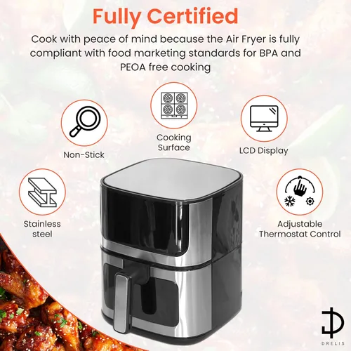 Vista 7 de Freidora de aire 5qt horno de convección freidora sin aceite