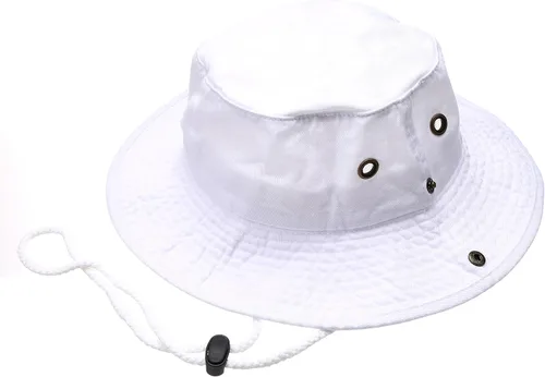 Vista 16 de Sombrero de cubeta para verano, para exteriores, para pescar, de safari, de caza, con correa ajustable