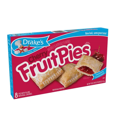 Vista 4 de Drake's by Hostess - 8 pasteles de fruta de cereza de 16 onzas (paquete de 6)