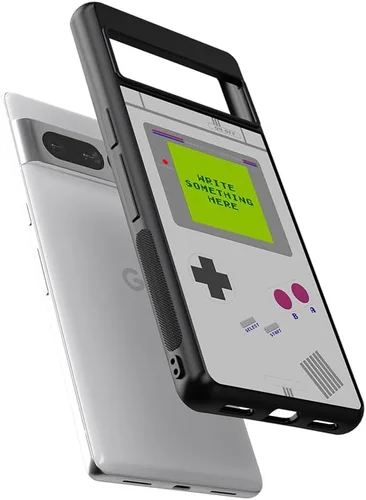 Vista 4 de Funda de goma negra personalizada para consola de juegos retro compatible con Google Pixel 10, 10 Pro, 10 Pro XL, 9a, 9 Pro, Pixel 9, Pixel 9 Pro