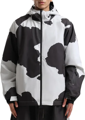 Vista 7 de GSOU SNOW Mens Ski Jacket Baggy Snowboard Jacket Womens Insulated Snow Jacket Waterproof Windproof Loose Ski Coat for Skiing
