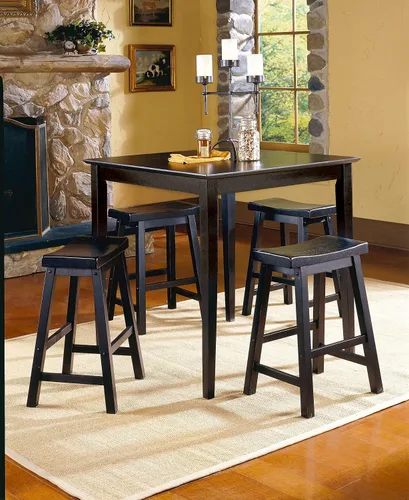 Vista 5 de Sillas de sala de estar cómodas, juego de 2 taburetes modernos de madera maciza de granja, sillas de madera para isla de cocina, comedor, comedor