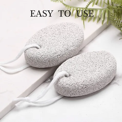 Vista 6 de 2 piezas de piedra pómez natural para pies, herramientas de pedicura de lava, removedor de callos de piel dura para hombres y mujeres, pies y manos