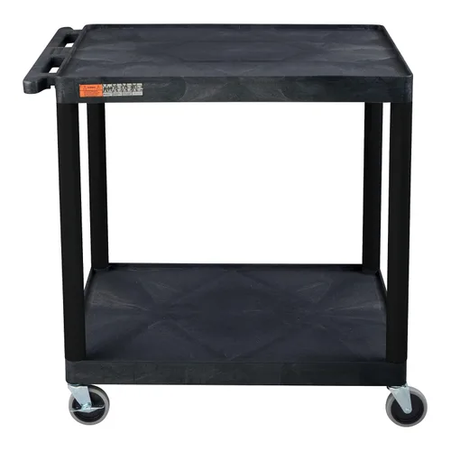 Vista 2 de Luxor Carrito utilitario de 2 estantes negro - pequeño - HE38-B