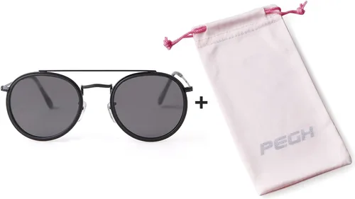 Vista 7 de Gafas de sol polarizadas redondas retro UV400 doble puente círculo gafas de sol PH2227