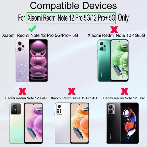 Vista 2 de Ibywind Paquete de 2 protectores de pantalla para Redmi Note 12 Pro 5G/Pro+/Pro Plus 5G (6.67 pulgadas) + 1 protector de lente de cámara + 1