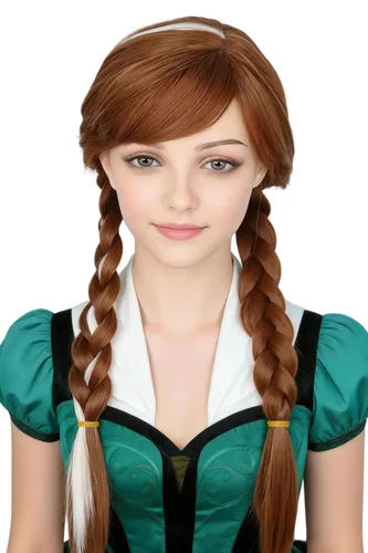Vista 16 de Peluca negra de doble trenza, pelucas de cosplay de anime para peluca de disfraz de Halloween