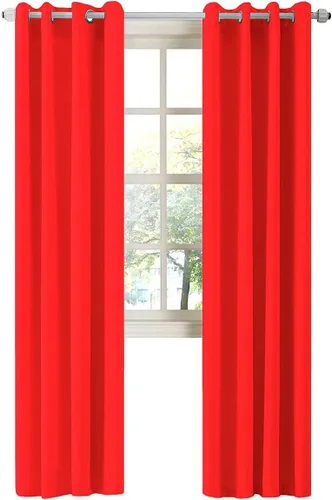 Vista 118 de LA PALMA Cortinas opacas con aislamiento térmico y ojales, para sala de estar, dormitorio, paquete de 2 paneles