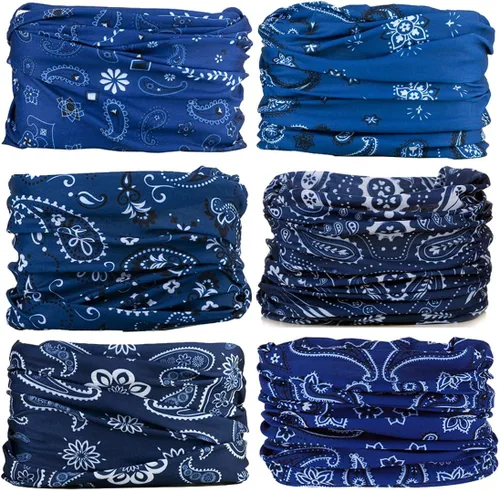 Vista 14 de Polaina para el cuello, máscara facial, bufanda bandana para hombres y mujeres, sol, polaina de tubo a prueba de polvo para ciclismo, motocicleta
