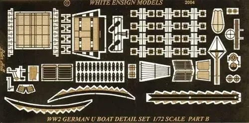 Vista 2 de El alférez blanco modela 1/72 tipo VIIC U-Boat Photoetch piezas del aumento