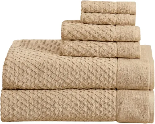 Vista 23 de Great Bay Home - Toallas de mano 100% algodón blanco, 6 toallas de baño suaves para manos, altamente absorbentes y de secado rápido, colección 01