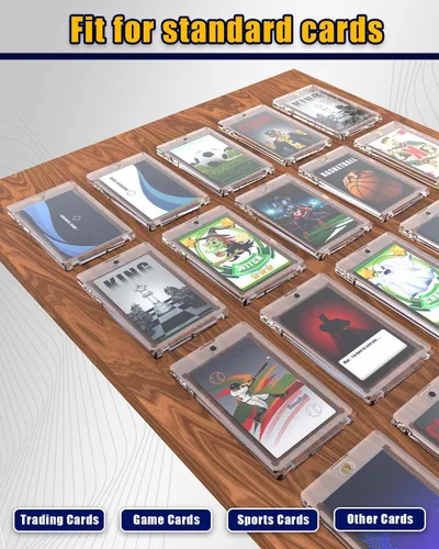 Vista 5 de Lzerking Paquete de 24 tarjetas de acrílico 35PT One Touch para comercio, béisbol, tarjetas deportivas