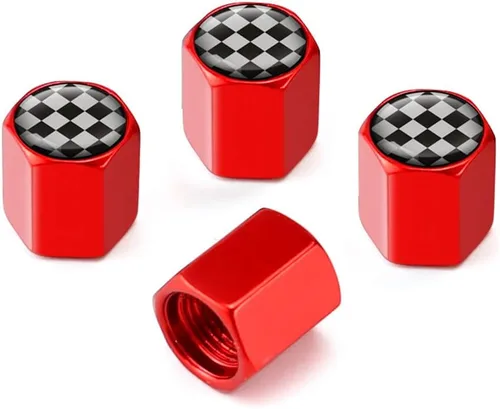 Vista 6 de Tapones de vástago de válvula de neumático de automóvil, accesorios para válvulas de neumáticos, cubiertas universales para automóvil, camiones Negro