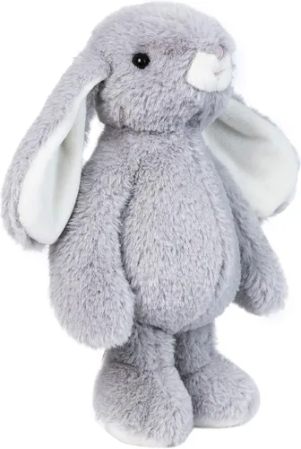 Vista 2 de DILLY DUDU Juguete de peluche de conejo gris, los mejores regalos de 10 pulgadas