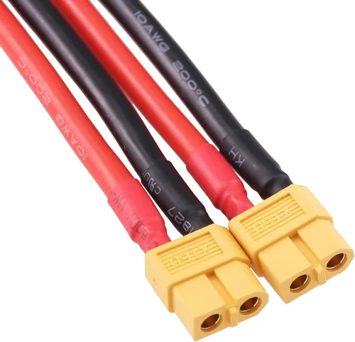 Vista 4 de 1 cable de terminal XT60 a anillo O XT60 hembra a M8 anillo O anillo conector de enchufe con cable de silicona de 12 pulgadas 10awg para batería RC